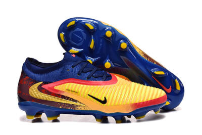 Men's Nike Phantom 6 Low Elite FG Firm Ground Low-Tops Football Boots - Blue/Gold/Red