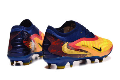 Men's Nike Phantom 6 Low Elite FG Firm Ground Low-Tops Football Boots - Blue/Gold/Red