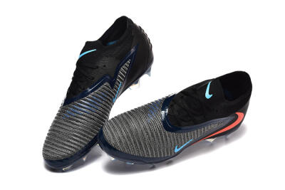 Men's Nike Phantom 6 Low Elite FG Firm Ground Low-Tops Football Boots - Black/Blue/Red