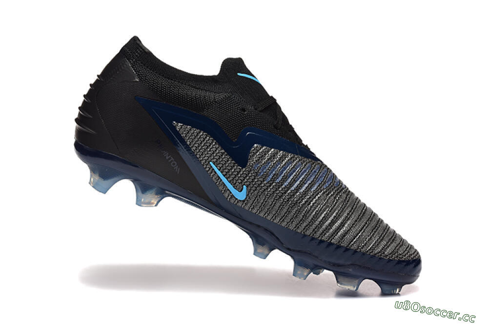 Men's Nike Phantom 6 Low Elite FG Firm Ground Low-Tops Football Boots - Black/Blue/Red 7
