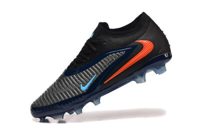 Men's Nike Phantom 6 Low Elite FG Firm Ground Low-Tops Football Boots - Black/Blue/Red