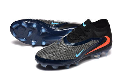 Men's Nike Phantom 6 Low Elite FG Firm Ground Low-Tops Football Boots - Black/Blue/Red