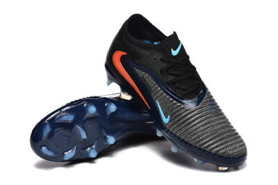 Men's Nike Phantom 6 Low Elite FG Firm Ground Low-Tops Football Boots - Black/Blue/Red
