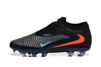 Men's Nike Phantom 6 Low Elite FG Firm Ground Low-Tops Football Boots - Black/Blue/Red