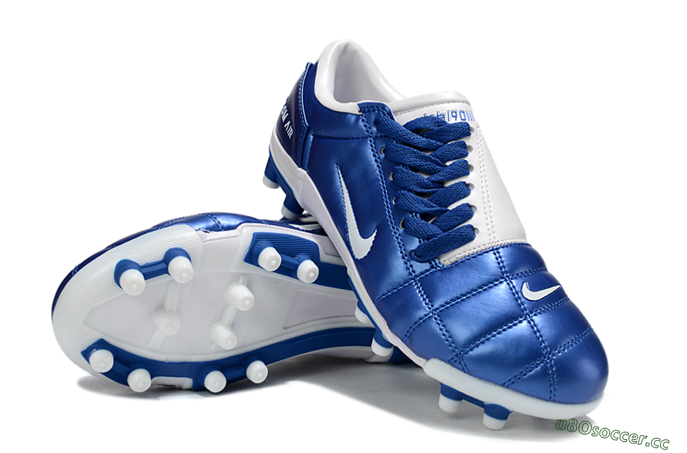 Men's Nike Air Zoom Total 90 III FG Firm Ground Low-Tops Football Boots - Blue/White 4