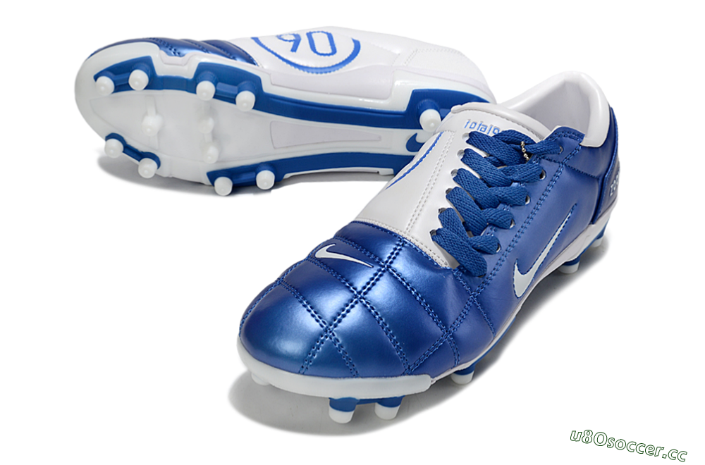 Men's Nike Air Zoom Total 90 III FG Firm Ground Low-Tops Football Boots - Blue/White 3