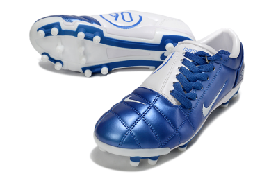 Men's Nike Air Zoom Total 90 III FG Firm Ground Low-Tops Football Boots - Blue/White