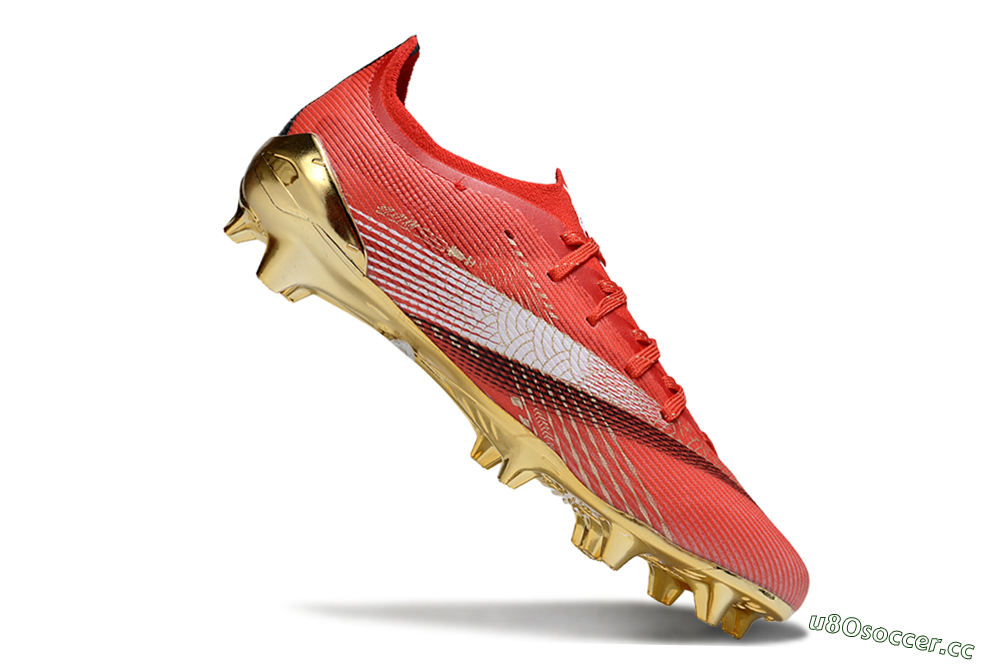 Men's Puma Ultra 5 Ultimate FG Firm Ground Low-Tops Football Boots - Red/White/Gold 4