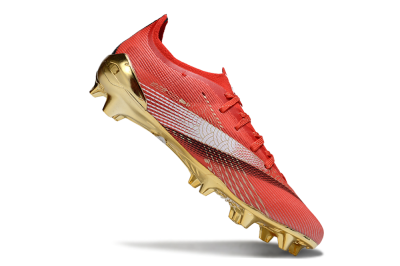 Men's Puma Ultra 5 Ultimate FG Firm Ground Low-Tops Football Boots - Red/White/Gold