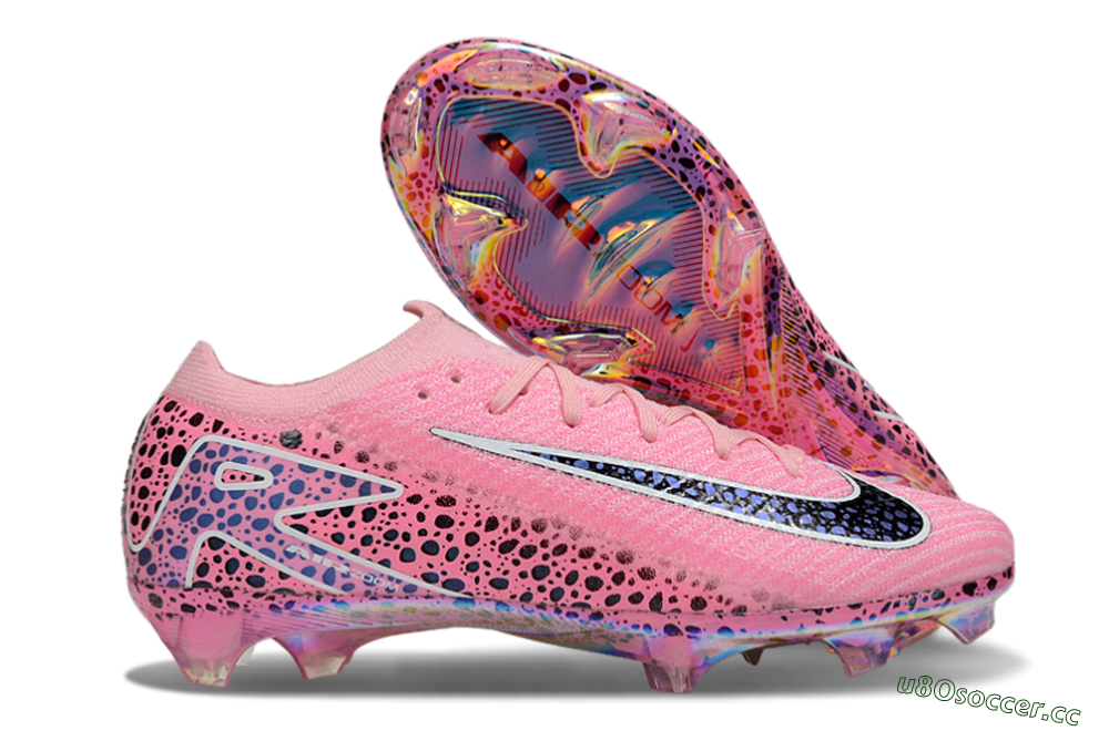 Unisex Nike Air Zoom Mercurial Vapor 16 Elite FG Firm Ground Low-Tops Football Boots - Pink/Blue/Black 2