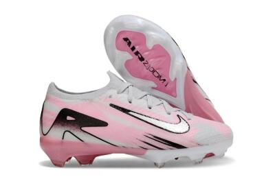 Kids Nike Air Zoom Mercurial Vapor 16 Elite FG Firm Ground Low-Tops Football Boots - Grey/Silver/Pink