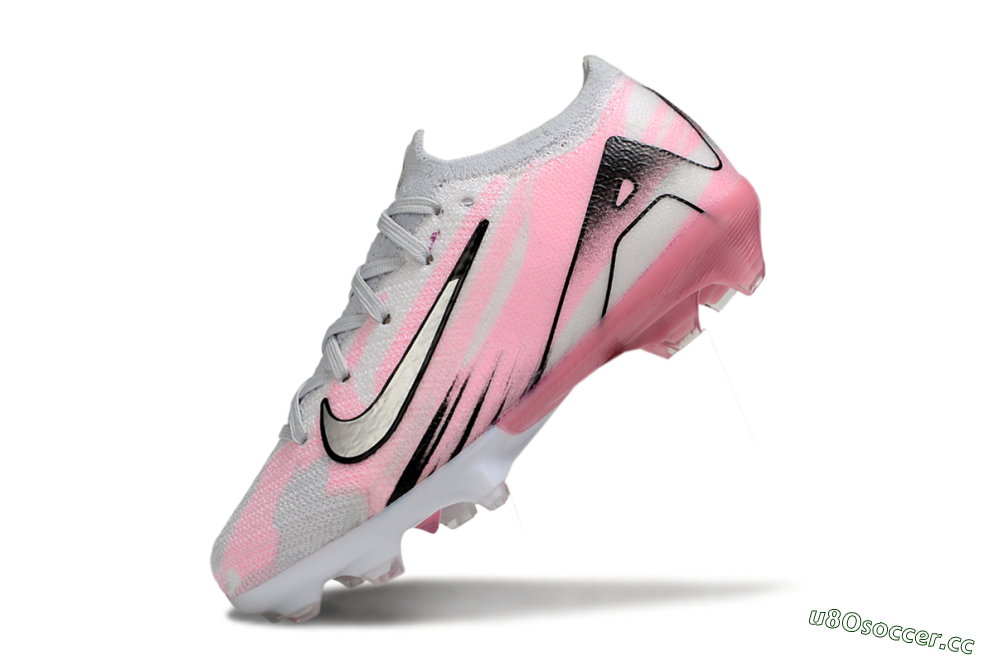 Kids Nike Air Zoom Mercurial Vapor 16 Elite FG Firm Ground Low-Tops Football Boots - Grey/Silver/Pink 5
