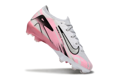 Kids Nike Air Zoom Mercurial Vapor 16 Elite FG Firm Ground Low-Tops Football Boots - Grey/Silver/Pink