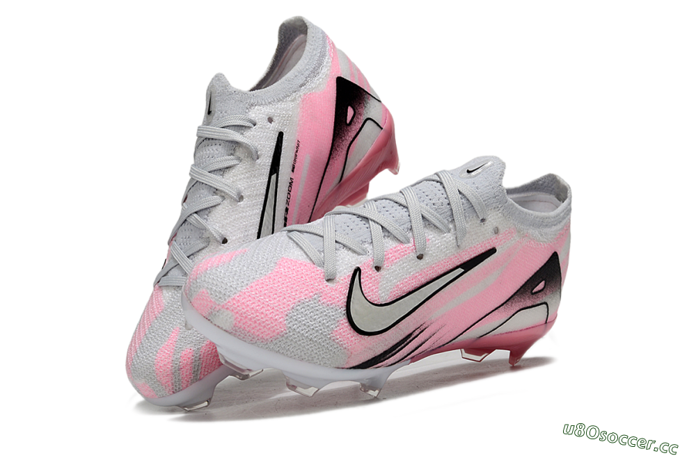 Kids Nike Air Zoom Mercurial Vapor 16 Elite FG Firm Ground Low-Tops Football Boots - Grey/Silver/Pink 3