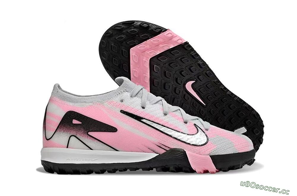 Kids Nike Air Zoom Mercurial Vapor 16 Elite TF Artificial Turf Low-Tops Football Shoes - Grey/Silver/Pink 2