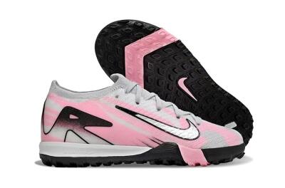 Kids Nike Air Zoom Mercurial Vapor 16 Elite TF Artificial Turf Low-Tops Football Shoes - Grey/Silver/Pink