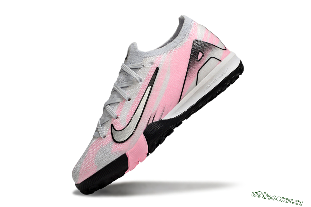 Kids Nike Air Zoom Mercurial Vapor 16 Elite TF Artificial Turf Low-Tops Football Shoes - Grey/Silver/Pink 5