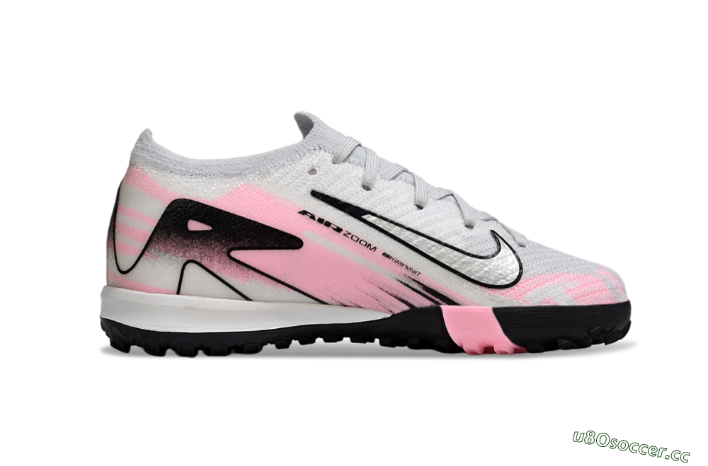 Kids Nike Air Zoom Mercurial Vapor 16 Elite TF Artificial Turf Low-Tops Football Shoes - Grey/Silver/Pink 6