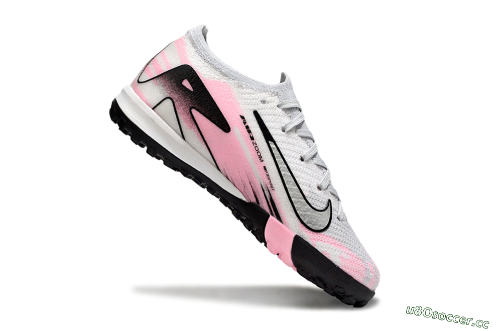 Kids Nike Air Zoom Mercurial Vapor 16 Elite TF Artificial Turf Low-Tops Football Shoes - Grey/Silver/Pink 4