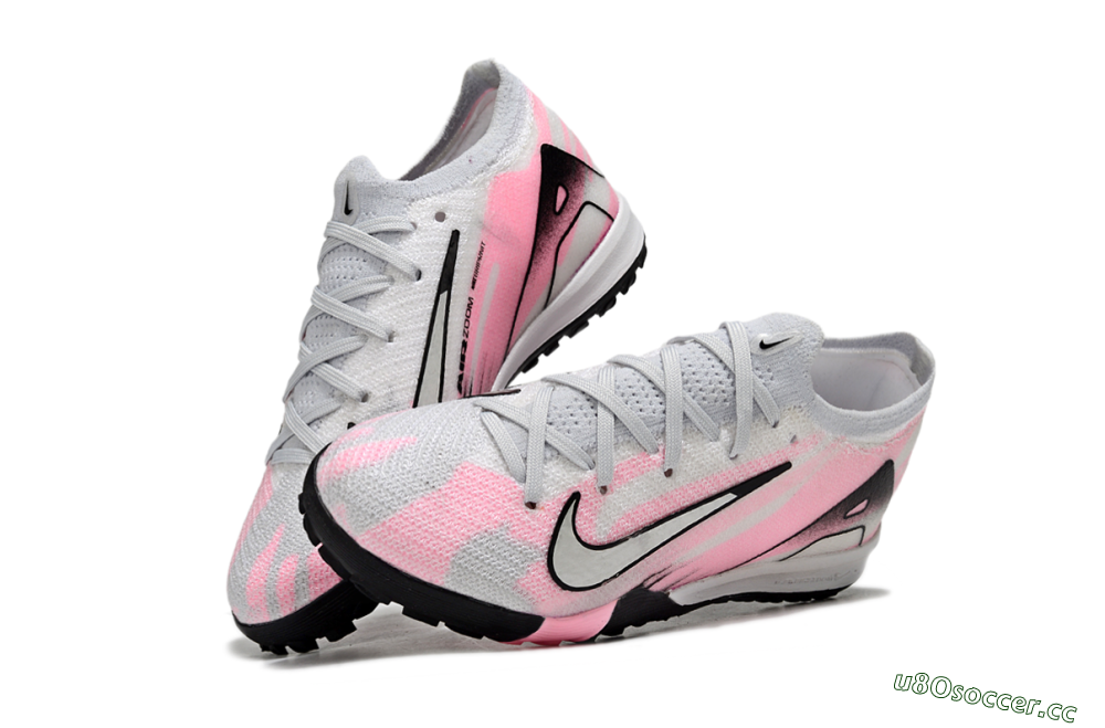 Kids Nike Air Zoom Mercurial Vapor 16 Elite TF Artificial Turf Low-Tops Football Shoes - Grey/Silver/Pink 3