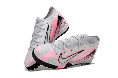 Kids Nike Air Zoom Mercurial Vapor 16 Elite TF Artificial Turf Low-Tops Football Shoes - Grey/Silver/Pink