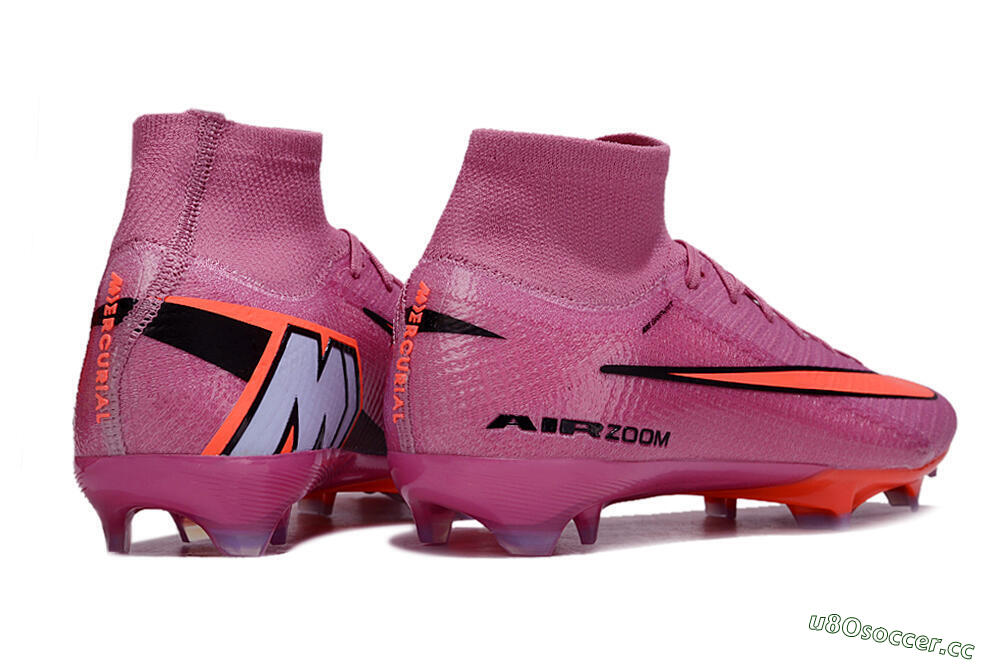 Unisex Nike Air Zoom Mercurial Superfly 10 Elite FG Firm Ground High-Tops Football Boots - Red/Black/Orange 7
