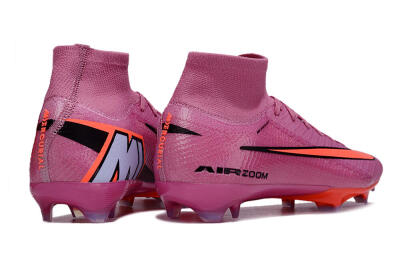 Unisex Nike Air Zoom Mercurial Superfly 10 Elite FG Firm Ground High-Tops Football Boots - Red/Black/Orange