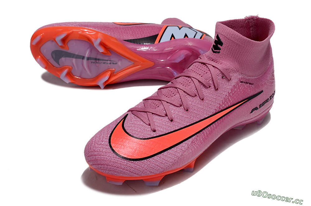Unisex Nike Air Zoom Mercurial Superfly 10 Elite FG Firm Ground High-Tops Football Boots - Red/Black/Orange 3