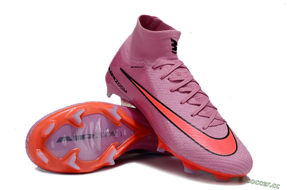 Unisex Nike Air Zoom Mercurial Superfly 10 Elite FG Firm Ground High-Tops Football Boots - Red/Black/Orange 4