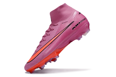 Unisex Nike Air Zoom Mercurial Superfly 10 Elite FG Firm Ground High-Tops Football Boots - Red/Black/Orange
