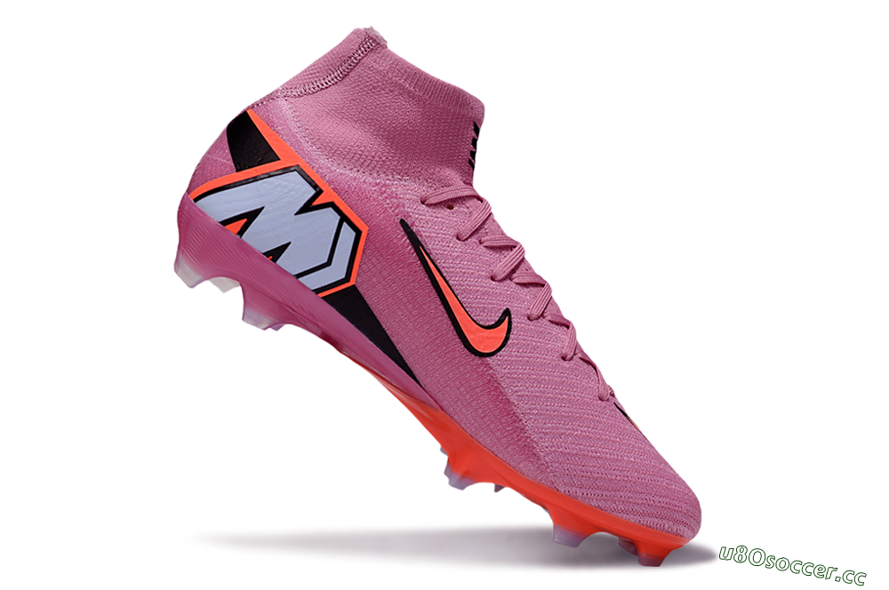 Unisex Nike Air Zoom Mercurial Superfly 10 Elite FG Firm Ground High-Tops Football Boots - Red/Black/Orange 5