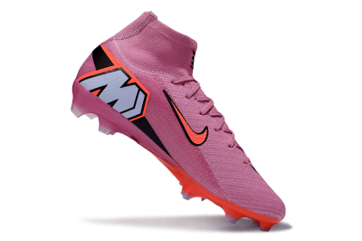 Unisex Nike Air Zoom Mercurial Superfly 10 Elite FG Firm Ground High-Tops Football Boots - Red/Black/Orange