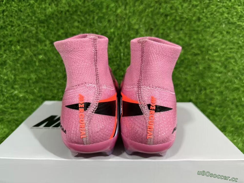 Unisex Nike Air Zoom Mercurial Superfly 10 Elite FG Firm Ground High-Tops Football Boots - Red/Black/Orange