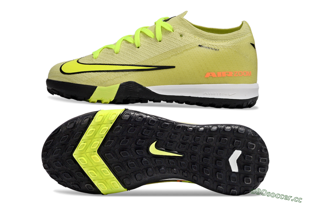 Kids Nike Air Zoom Mercurial Vapor 16 Elite TF Artificial Turf Low-Tops Football Shoes - Yellow/Black/Red 1