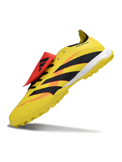 Unisex Adidas Predator 25 Elite Foldover Tongue TF Artificial Turf Low-Tops Football Shoes - Yellow/Black/Red