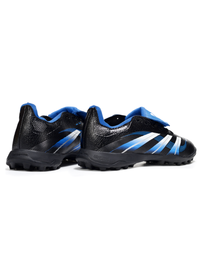 Unisex Adidas Predator 25 Elite Foldover Tongue TF Artificial Turf Low-Tops Football Shoes - Black/White/Blue