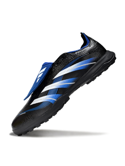 Unisex Adidas Predator 25 Elite Foldover Tongue TF Artificial Turf Low-Tops Football Shoes - Black/White/Blue