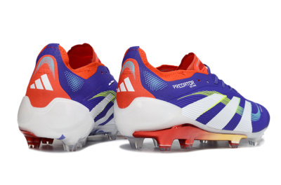 Unisex Adidas Predator 25 Elite FG Firm Ground Low-Tops Football Boots - Blue/White/Red