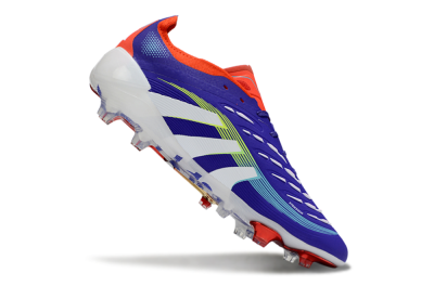 Unisex Adidas Predator 25 Elite FG Firm Ground Low-Tops Football Boots - Blue/White/Red