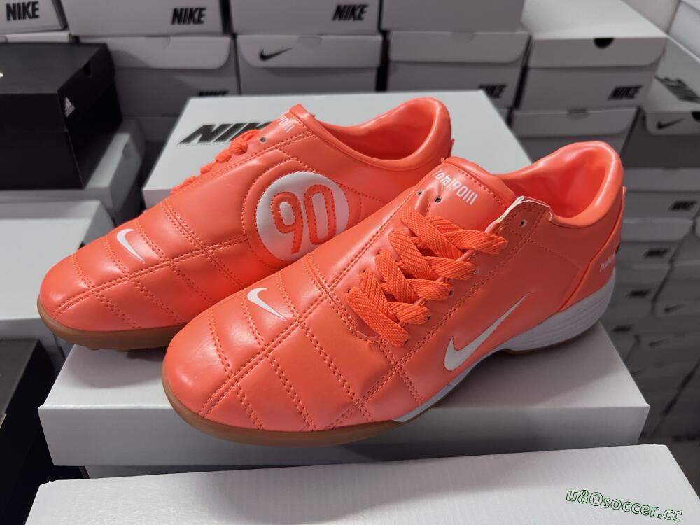 Men's Nike Total 90 III TF Artificial Turf Low-Tops Football Shoes - Orange/White