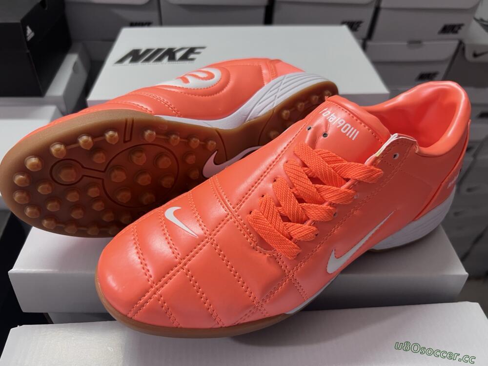 Men's Nike Total 90 III TF Artificial Turf Low-Tops Football Shoes - Orange/White