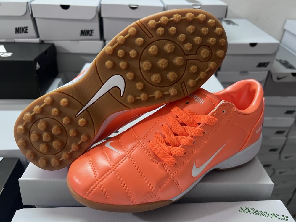 Men's Nike Total 90 III TF Artificial Turf Low-Tops Football Shoes - Orange/White
