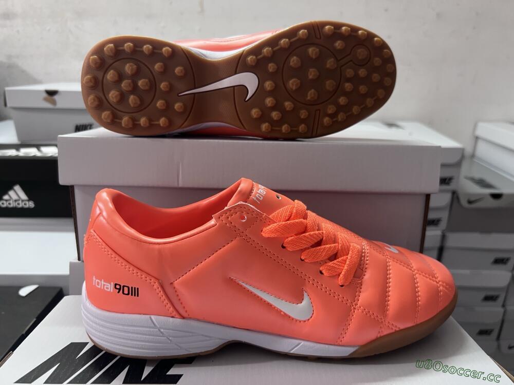 Men's Nike Total 90 III TF Artificial Turf Low-Tops Football Shoes - Orange/White
