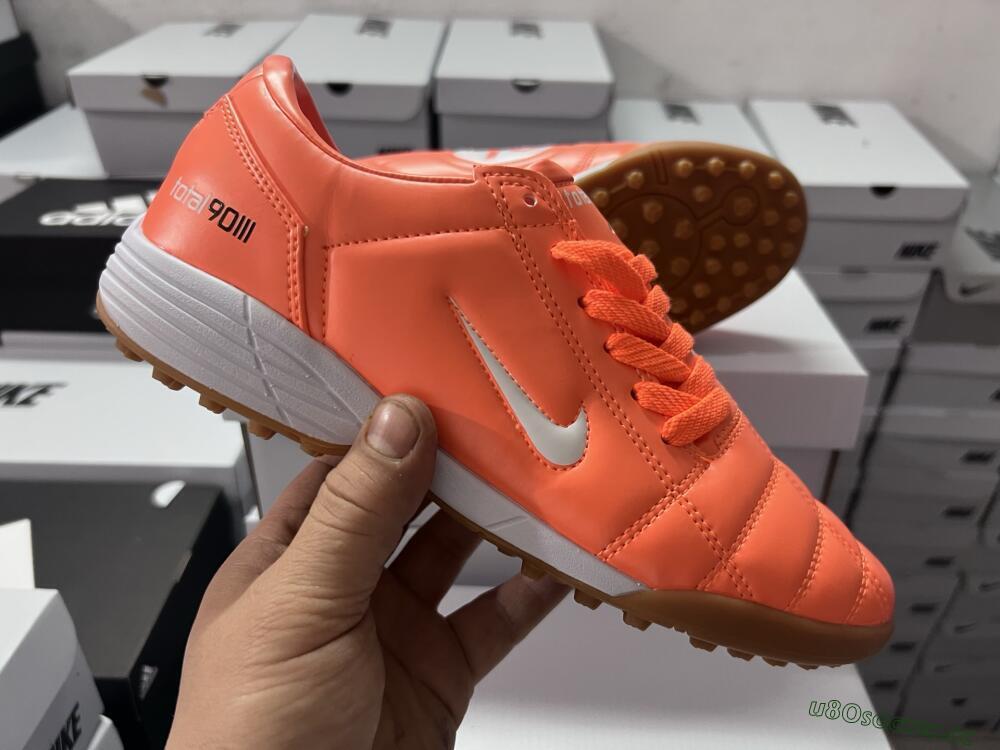Men's Nike Total 90 III TF Artificial Turf Low-Tops Football Shoes - Orange/White