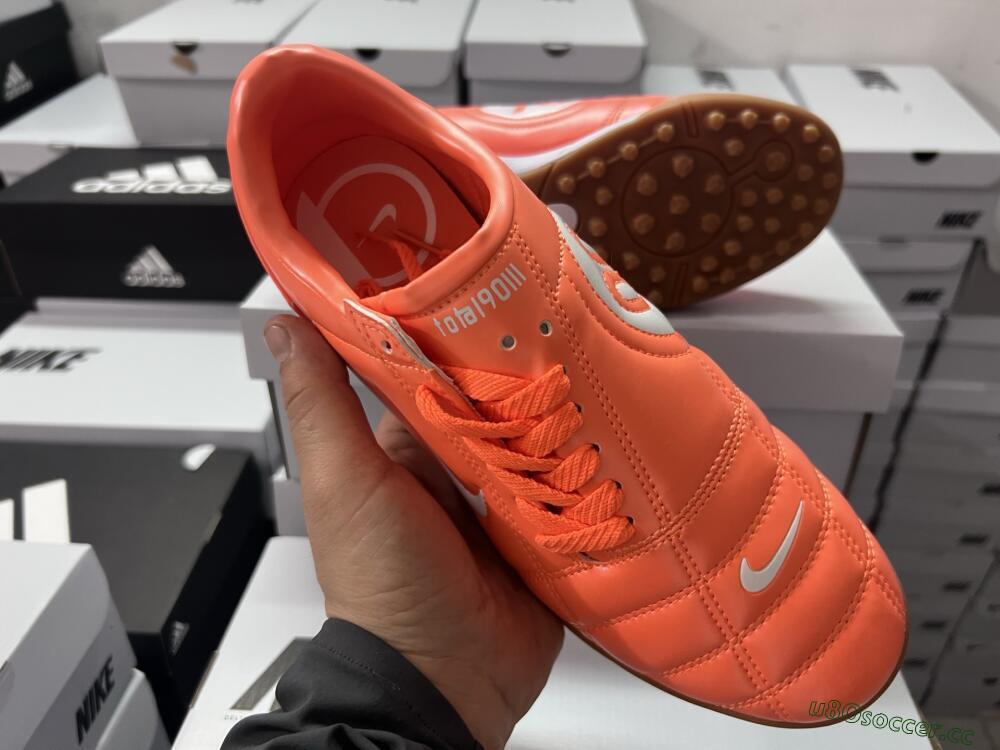 Men's Nike Total 90 III TF Artificial Turf Low-Tops Football Shoes - Orange/White