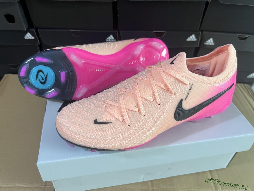 Unisex Nike Phantom GX 2 Elite FG Firm Ground Low-Tops Football Boots - Pink/Black