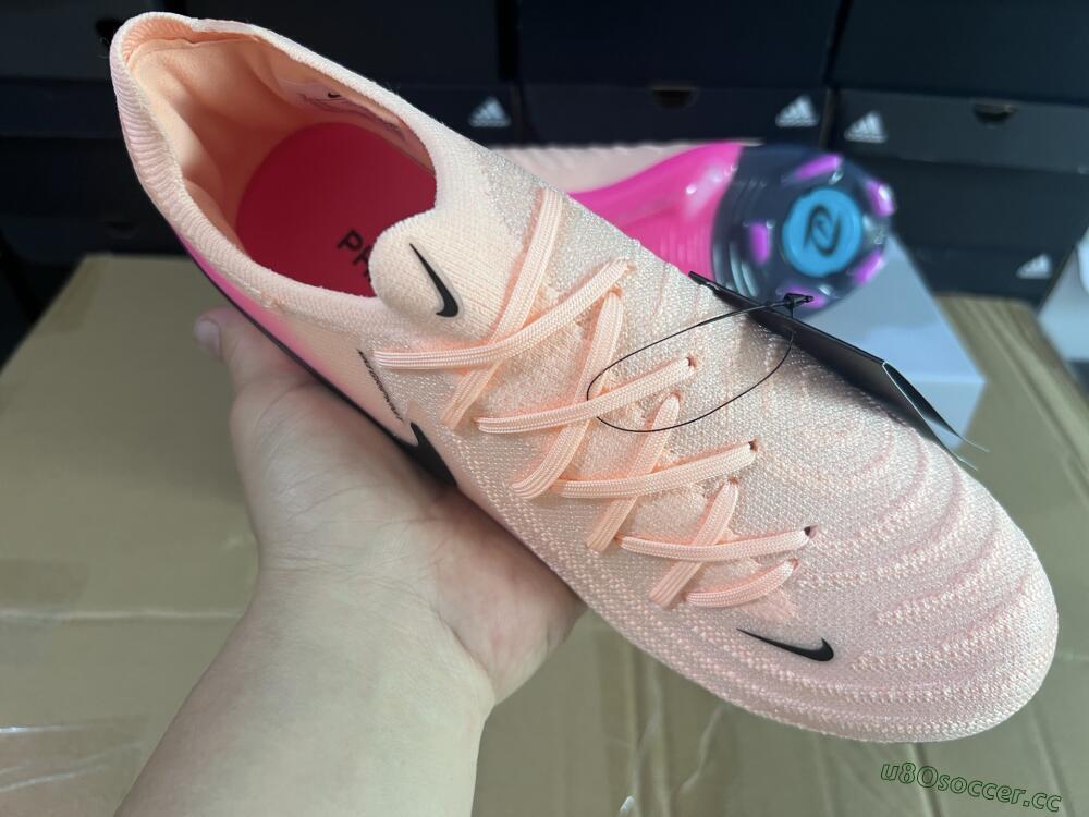 Unisex Nike Phantom GX 2 Elite FG Firm Ground Low-Tops Football Boots - Pink/Black