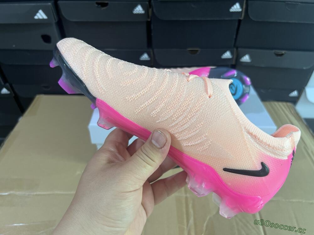 Unisex Nike Phantom GX 2 Elite FG Firm Ground Low-Tops Football Boots - Pink/Black