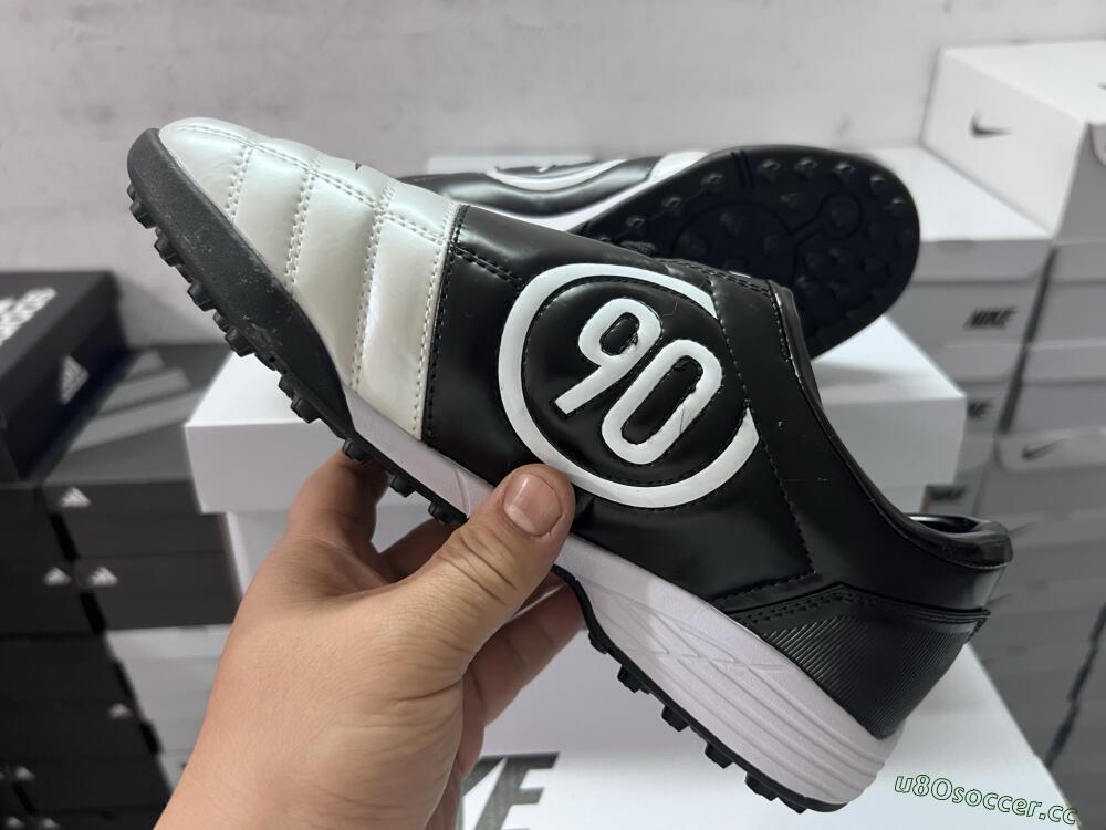 Unisex Nike Total 90 III TF Artificial Turf Low-Tops Football Shoes - White/Black