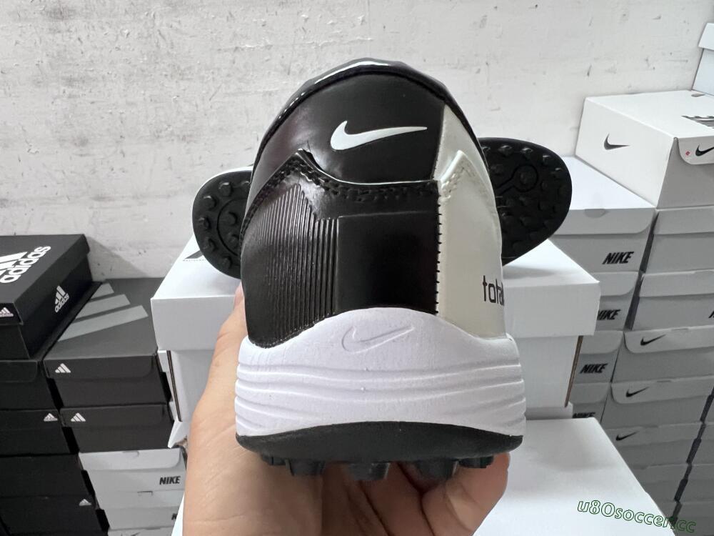 Unisex Nike Total 90 III TF Artificial Turf Low-Tops Football Shoes - White/Black